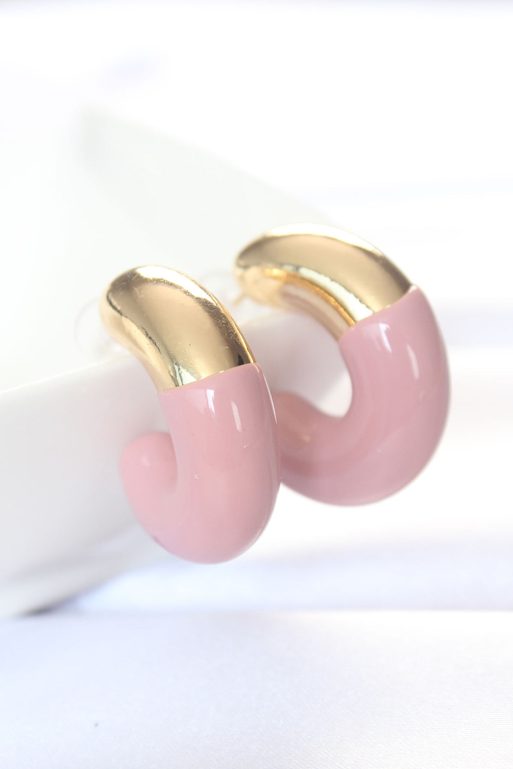 CCB Gül Kurusu Gold Çift Renk Küpe TG27BKP8872