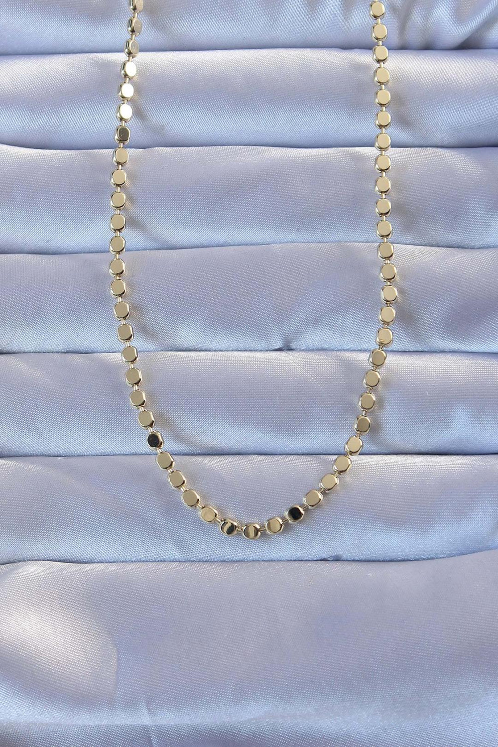 316L Çelik Gold Renk 60 cm Parçalı Ezme Kolye TG27BKO9470