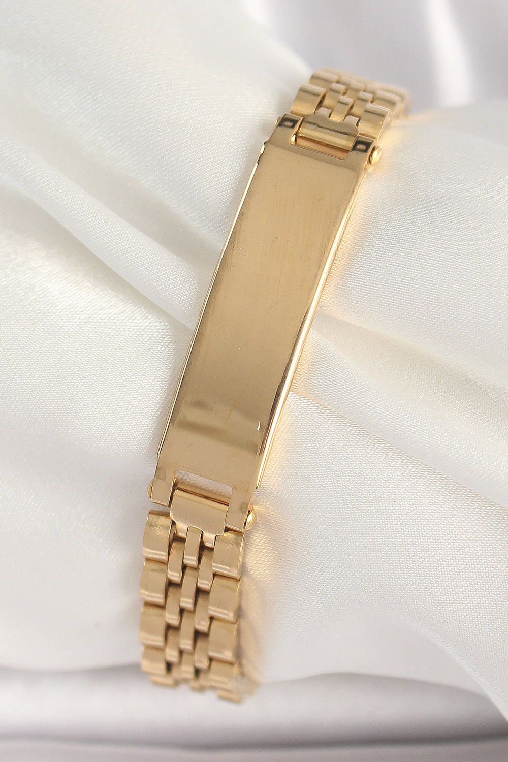 316L Çelik Gold Renk Zincir Künye Model Erkek Bileklik TG27EB3719