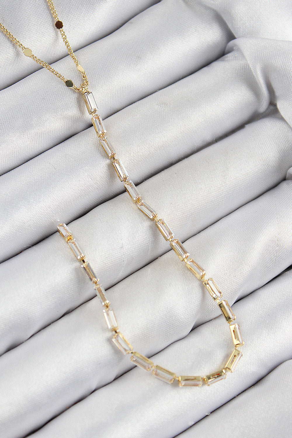 Pirinç Zirkon Taşlı Model Gold Renk Y Kolye TG27BKO10450