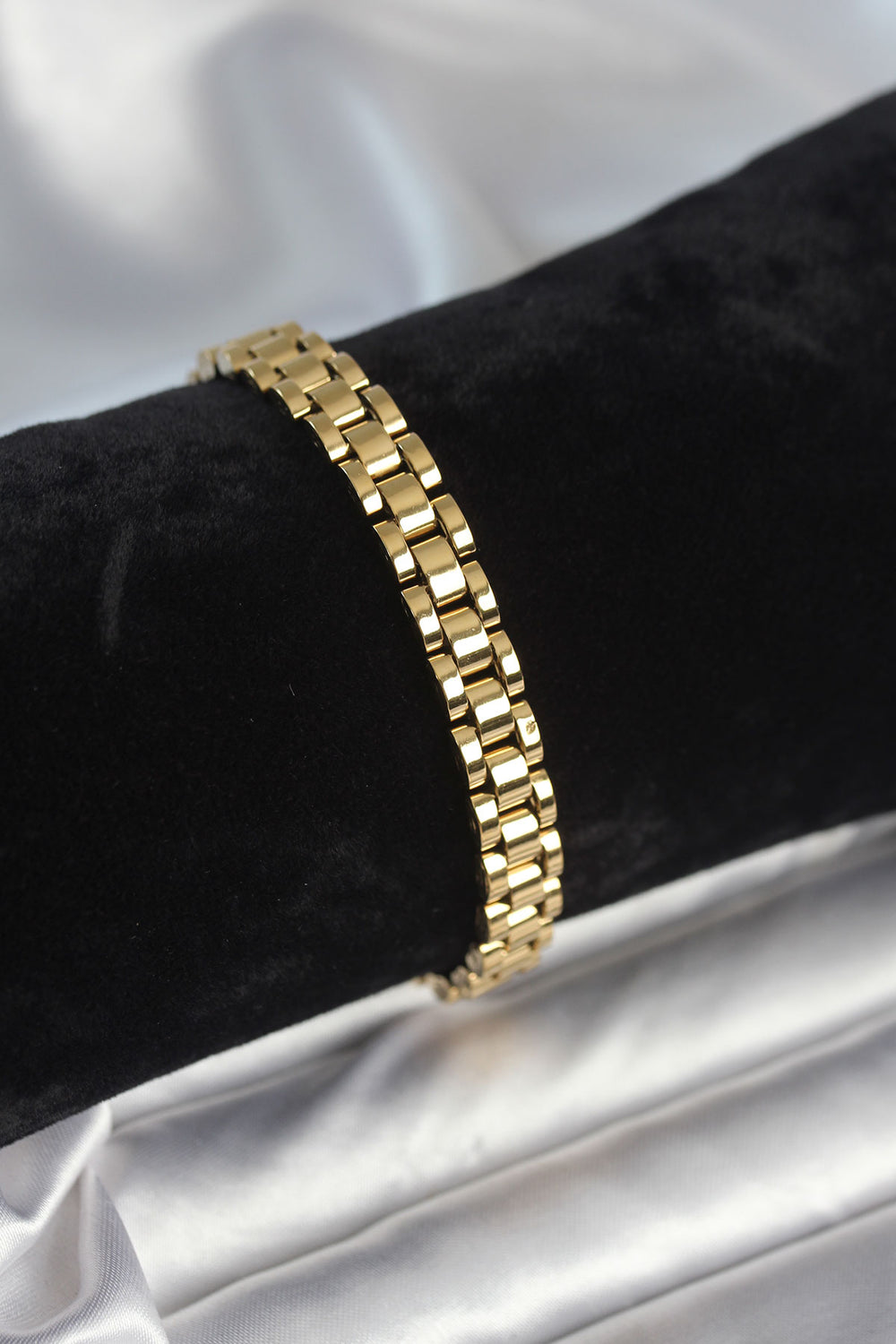 316L Çelik Gold Renk 7 mm Kalınlık Erkek Bileklik TG27EB3763