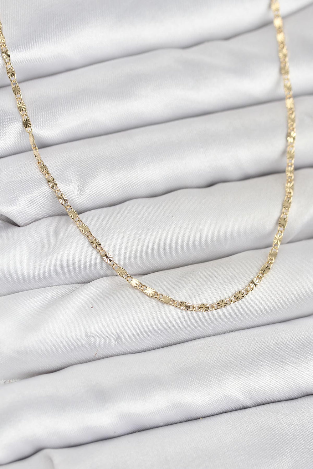 CM 14K Gold Renk Lazer İnce Zincirli Kadın Kolye TG27BKO10926