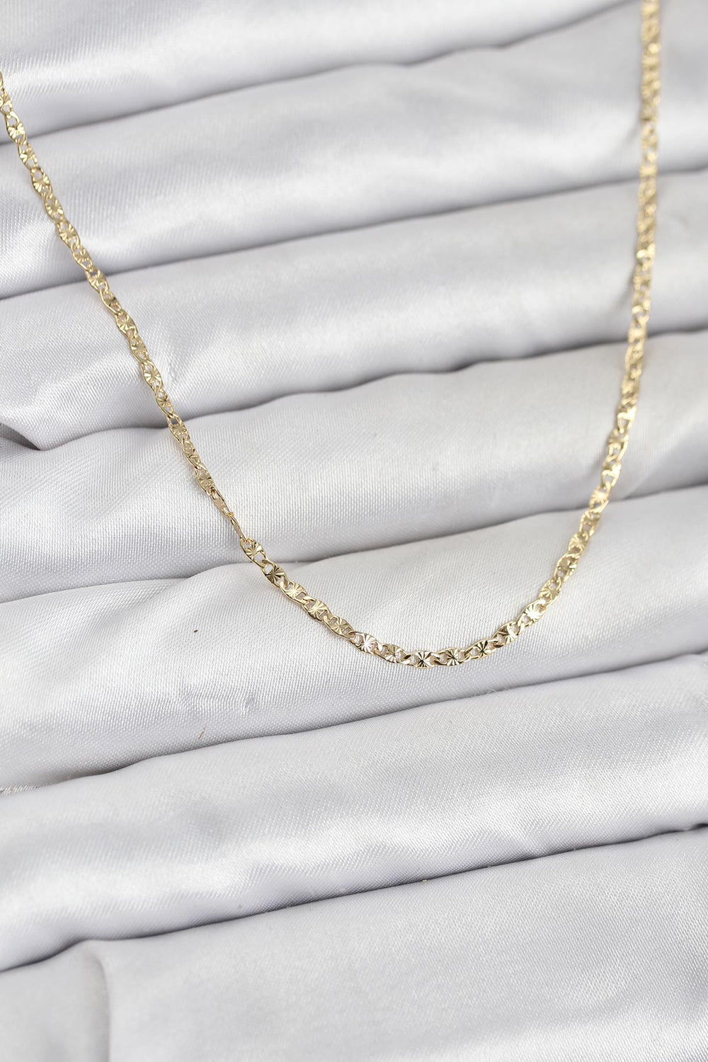 CM 14K Gold Renk Pirinç Lazer Model 60 cm Kadın Kolye TG27BKO10927
