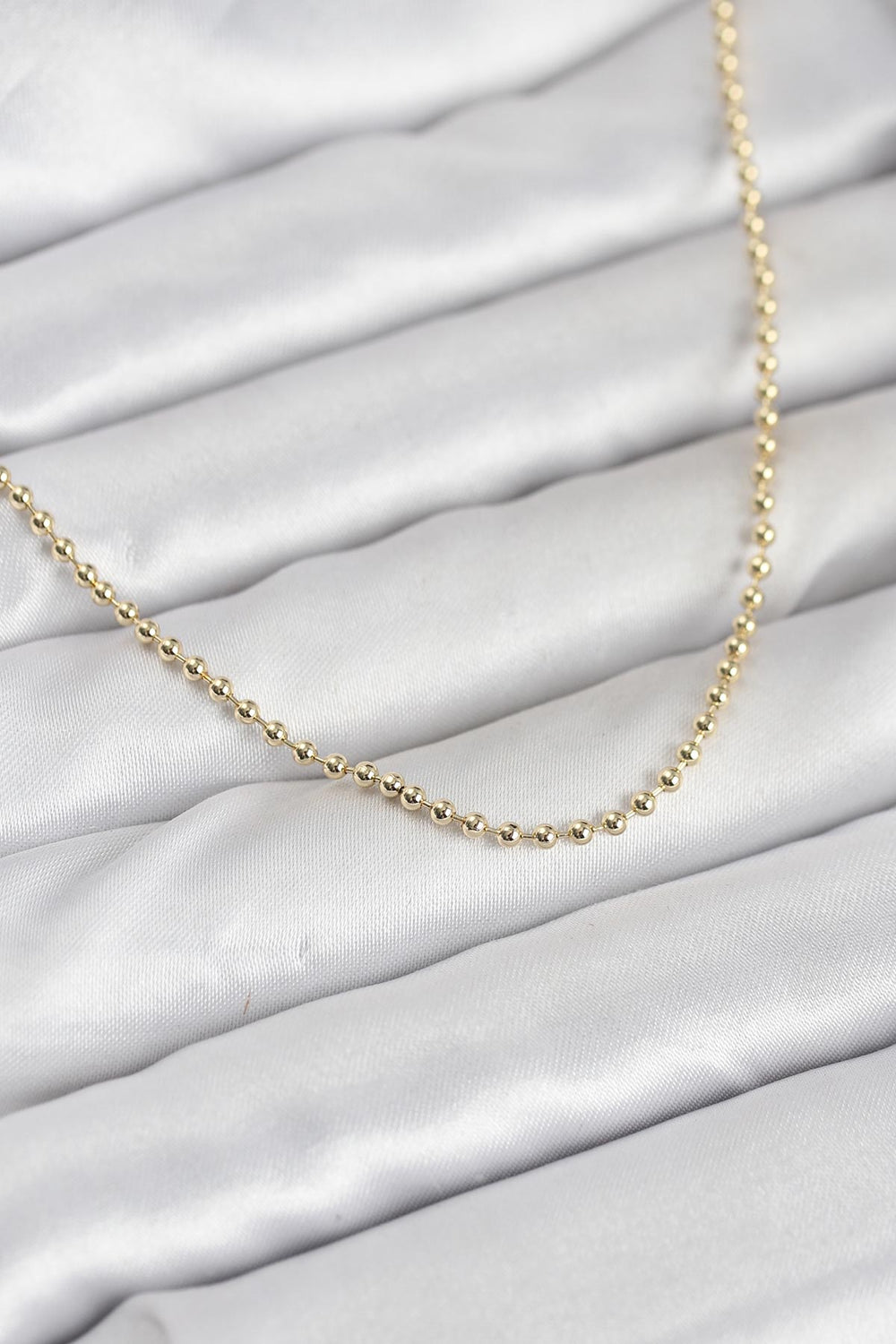 CM 14K Gold Renk Top Zincirli Model 60 cm Kadın Kolye TG27BKO10987