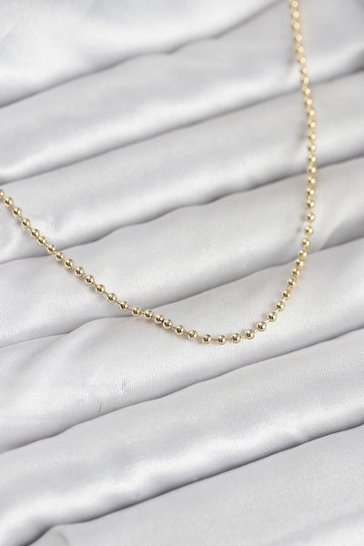 CM 14K Gold Renk Top Zincirli Model 60 cm Kadın Kolye TG27BKO10987