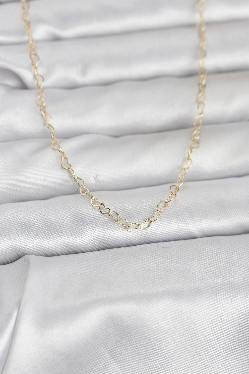 CM 14K Gold Renk Kalp Zincirli 60 cm Kadın Kolye TG27BKO10953