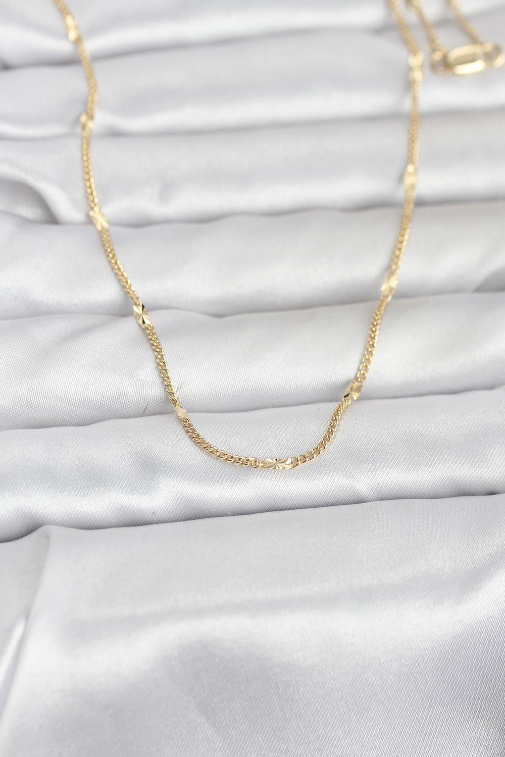 CM 14K Gold Renk Lazer Puntalı Model 60 cm Kadın Kolye TG27BKO10961