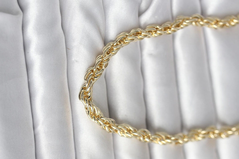 CM 14K Gold Renk Kalın Burgu Zincirli Model 60 cm Kadın Kolye TG27BKO10997