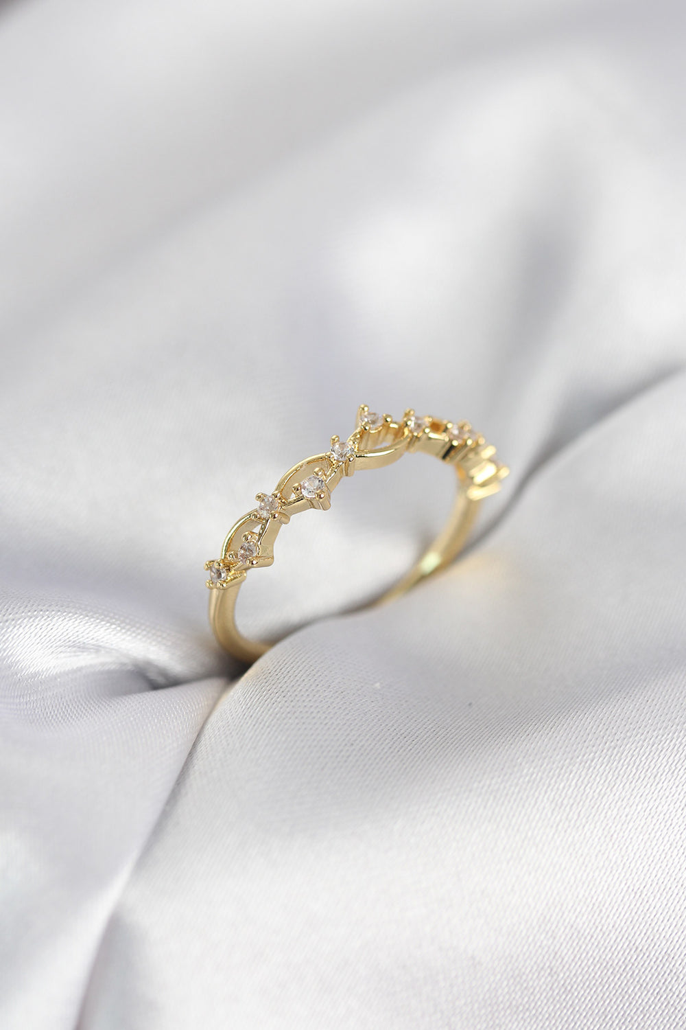 Zirkon Taşlı Pirinç Gold Renk Kadın Yüzük TG27BYK4137