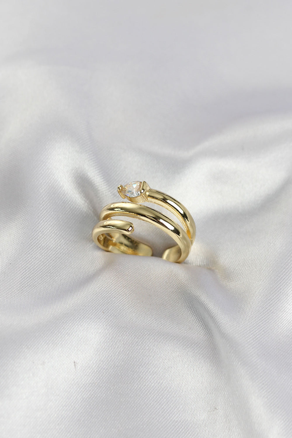 Pirinç Gold Renk Sarmal Yılan Model Kadın Yüzük TG27BYK4197