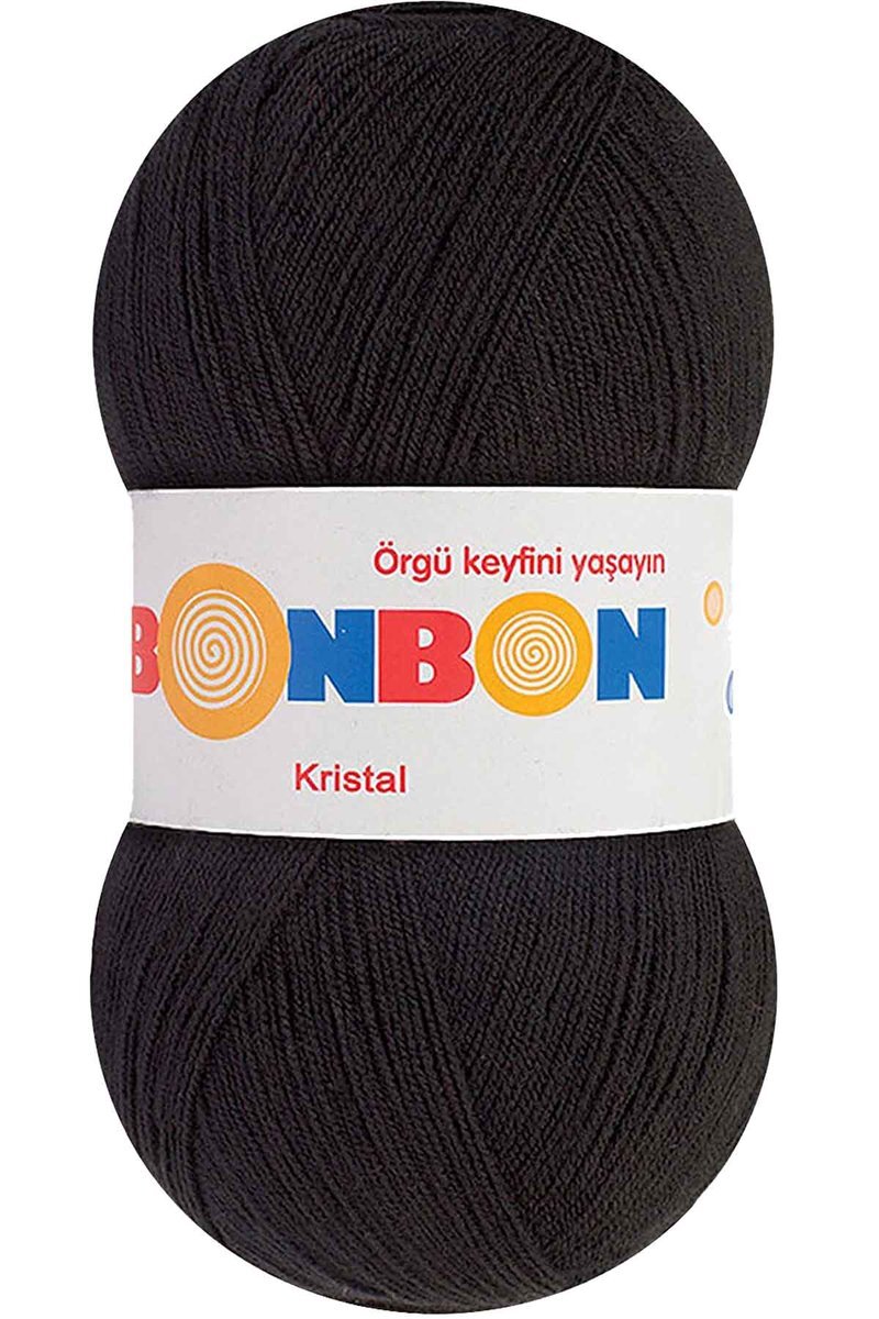 Kristal El Örgü Lif İpi Siyah 98206