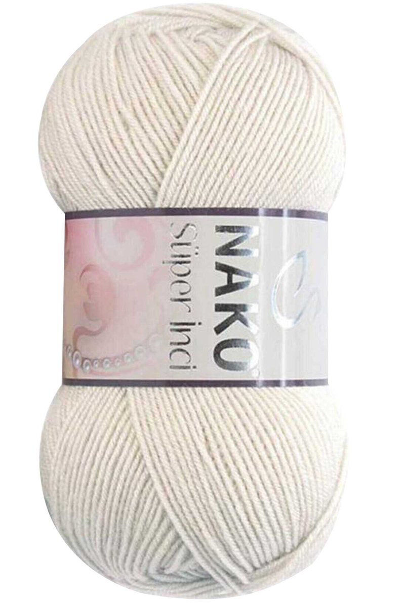 Süper İnci El Örgü İpi 100 gr Koyu Krem 6383
