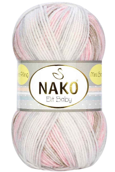 Elit Baby Mini Batik Bebe El Örgü İpi Kahveli Pembe 32463