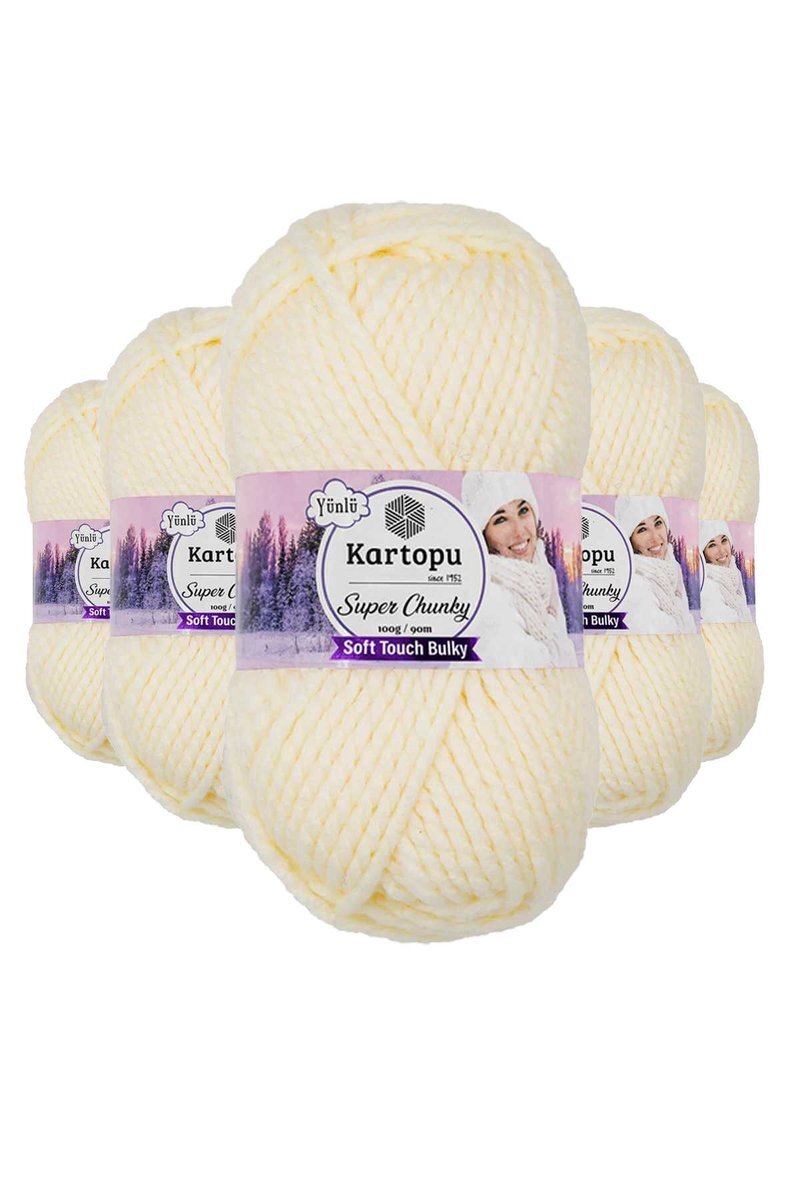 5 Adet Super Chunky Kalın Kışlık El Örgü Ipliği 100 Gr K034