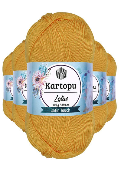 5 Adet Lotus Bikini Büstiyer Bluz Örgü İpi K318 Koyu Sarı
