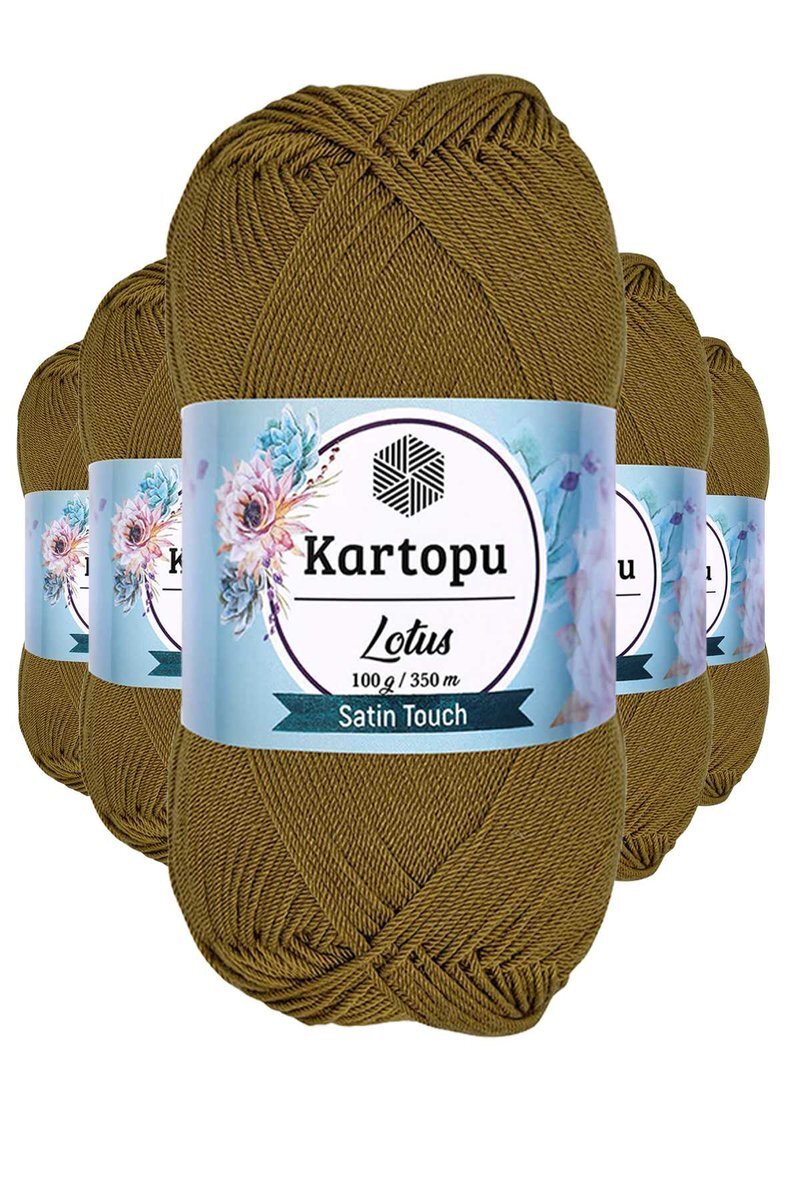 5 Adet Lotus Bikini Büstiyer Bluz Örgü İpi K440 Yeşil