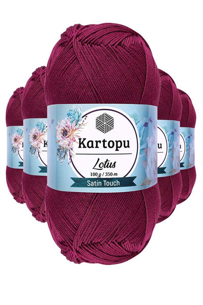 5 Adet Lotus Bikini Büstiyer Bluz Örgü İpi K747 Mürdüm