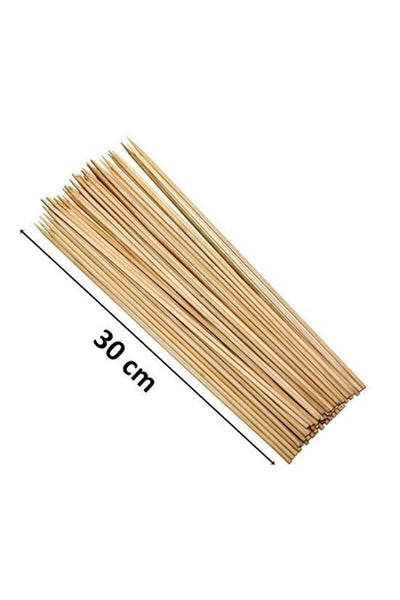 Ahşap Çöp Şiş Çubuğu 30 Cm - 50 Adet mudanis