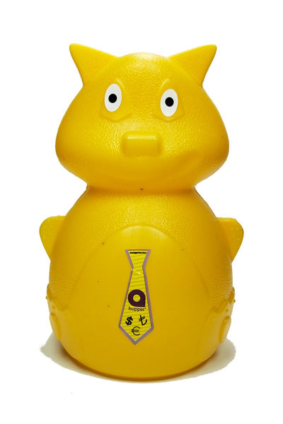 Sarı Kedi Figürlü Açılmaz Plastik Kumbara 20x13 cm
