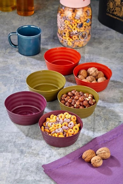 Plastik Çerezlik Sunumluk 6 Lı Kase Yonca Desen - HT-001