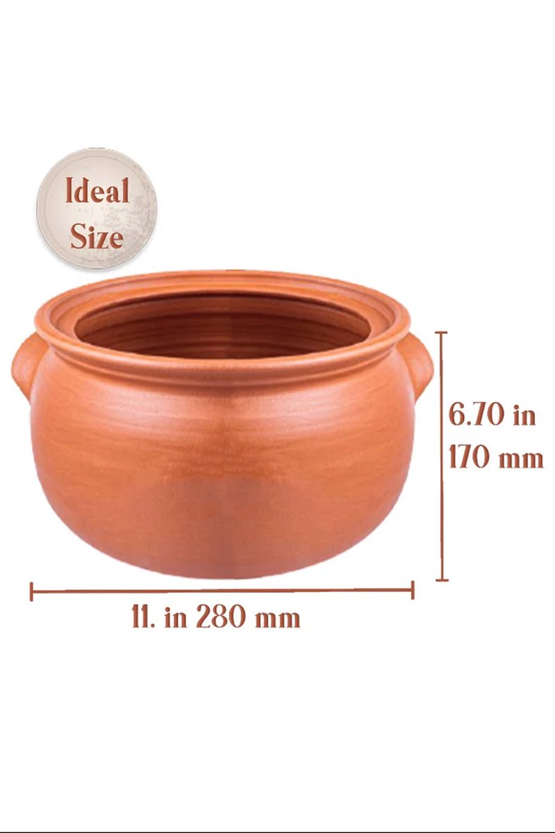 El Yapımı Büyük Astarlı Duble Toprak Güveç 28x17 Cm Royaleks-EL-013