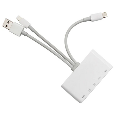 Ally 3 İN1 İPhone+Usb C+ Usb A Kamera Okuyucu Kart Okuyucu