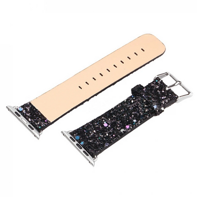 Ally Apple Watch 7-8 41mm 6-5-4 40mm Kayış Kordon Deri Sim İşlemeli 3-2-1 38mm