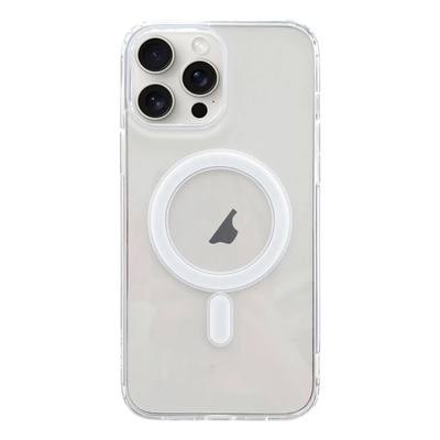 Ally iPhone 15 Pro Magsafe Uyumlu Manyetik Şeffaf Silikon Kılıf