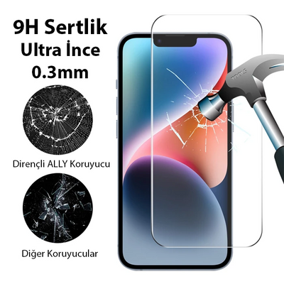 Ally iPhone 15 Plus Full HD Tempered Kırılmaz Cam Ekran Koruyucu