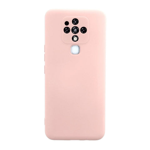 Tecno Camon 16 Kılıf Nano İçi Kadife Silikon - Pudra
