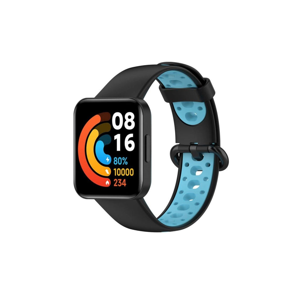Xiaomi Redmi Watch 2 Spor Delikli Kordon - Siyah-mavi