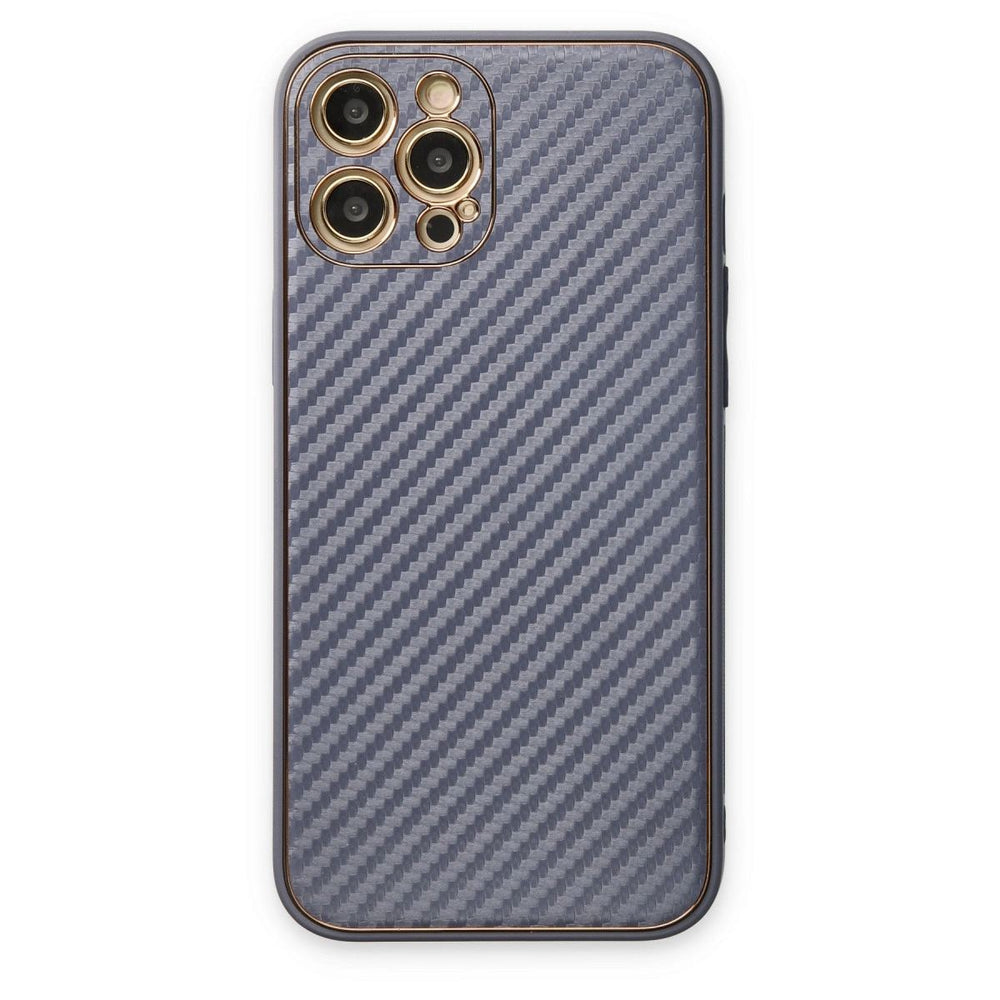 Apple İphone 12 Pro Kılıf Coco Karbon Silikon - Gri