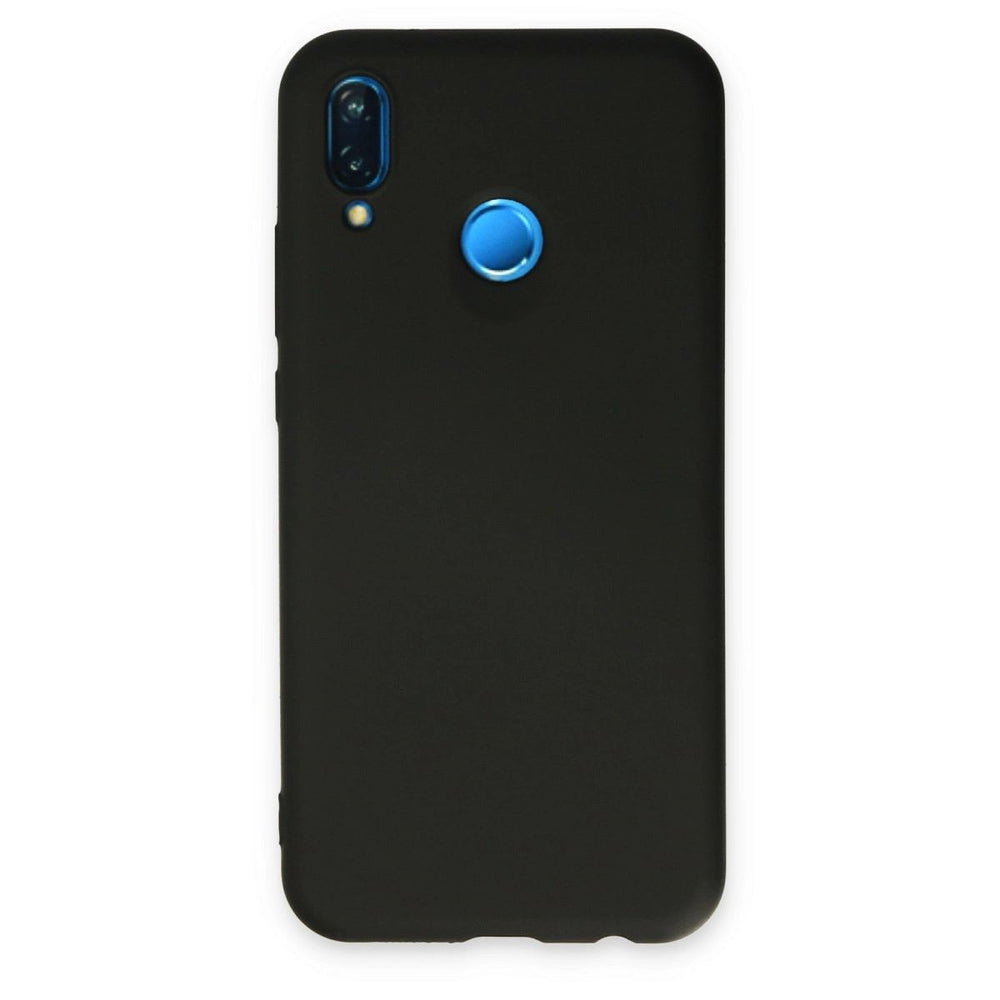 Huawei P20 Lite Kılıf Nano İçi Kadife Silikon - Siyah