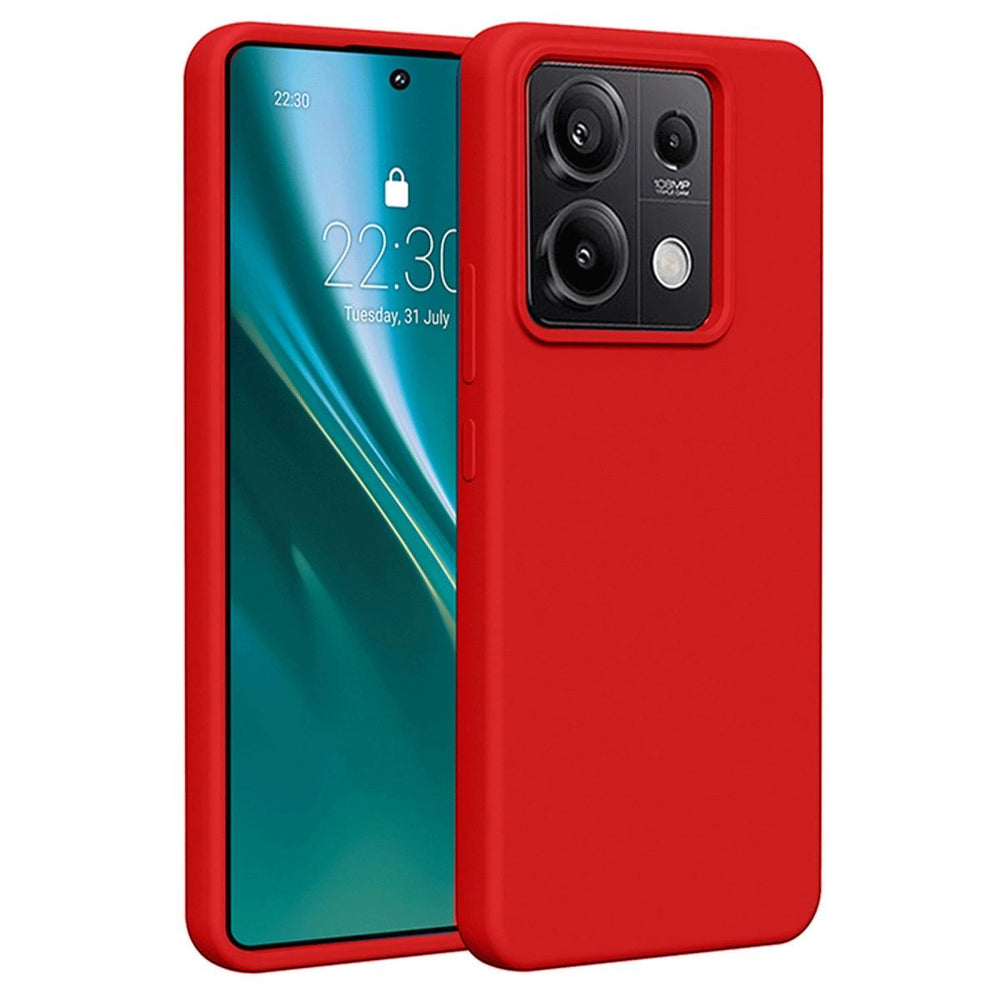 Xiaomi Redmi Note 13 4g Kılıf First Silikon - Kırmızı