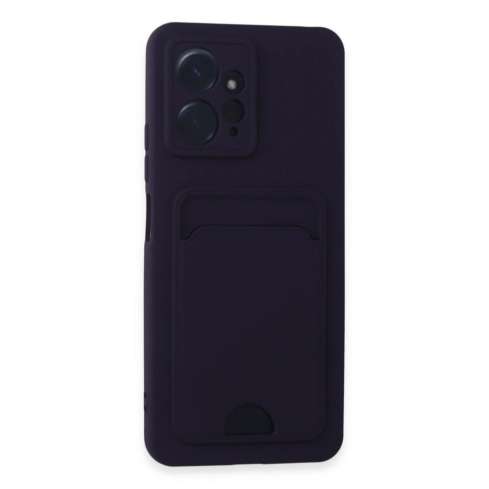 Xiaomi Redmi Note 12 4g Kılıf Kelvin Kartvizitli Silikon - Derin Mor