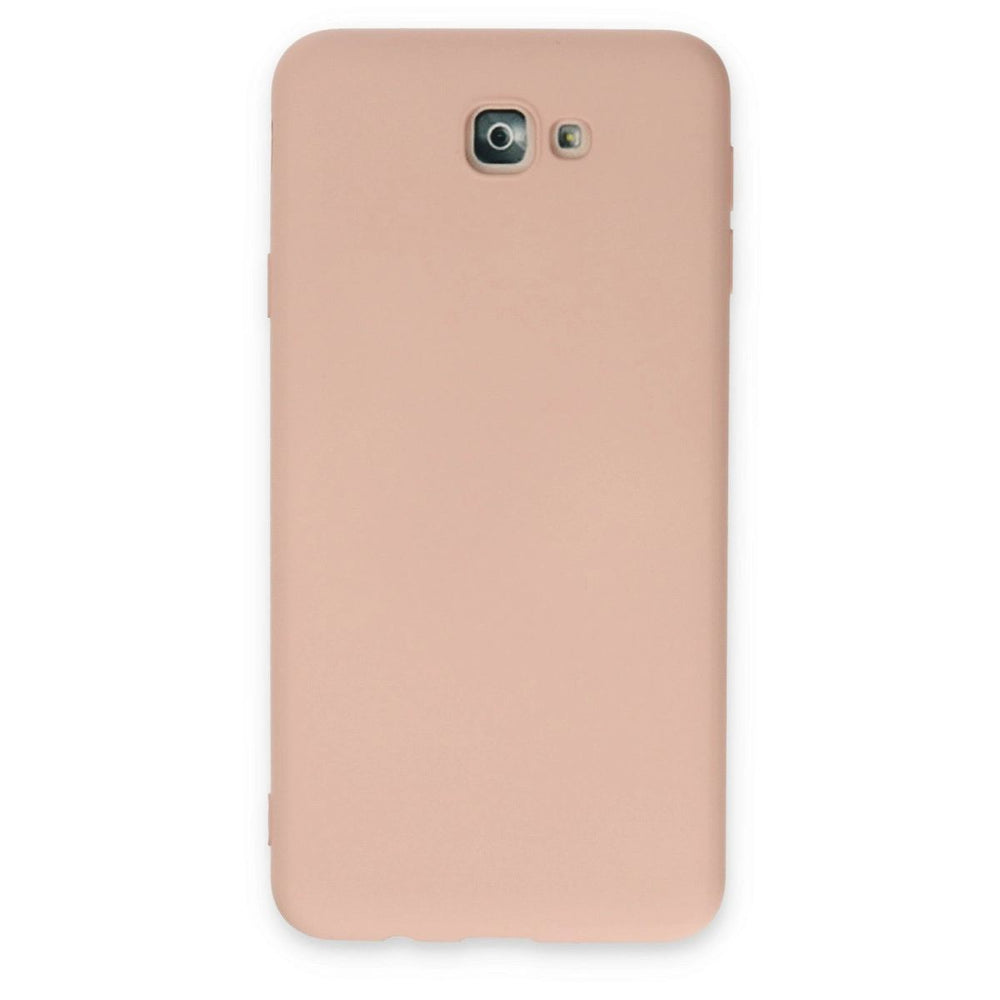 Samsung Galaxy J7 Prime Kılıf Nano İçi Kadife Silikon - Pudra