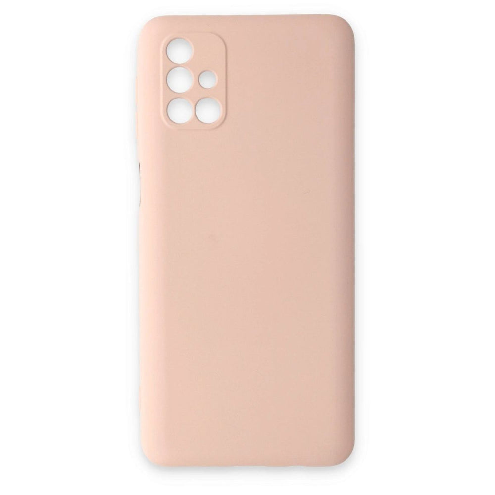 Samsung Galaxy M31s Kılıf Nano İçi Kadife Silikon - Pudra