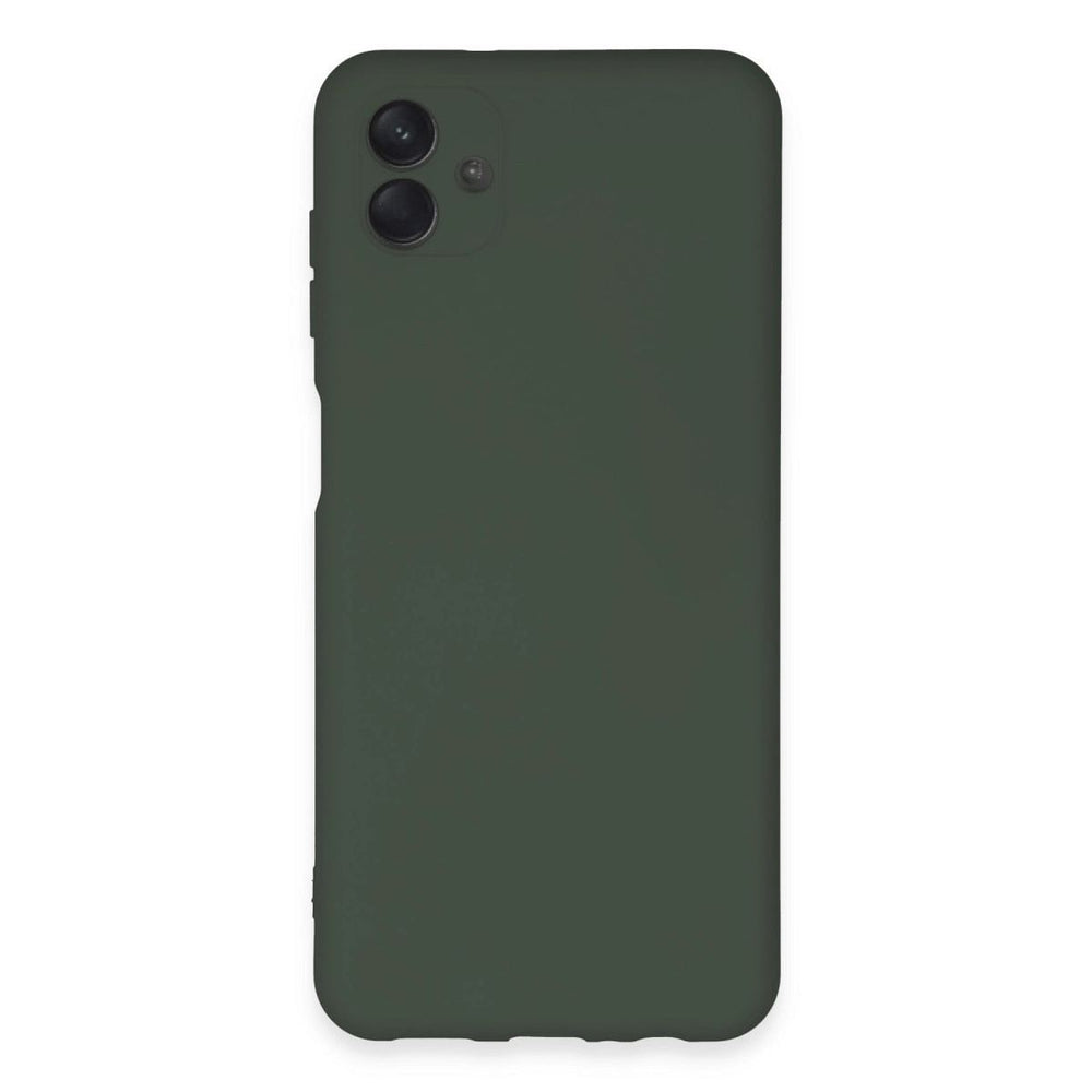 Samsung Galaxy A04e Kılıf Nano İçi Kadife Silikon - Koyu Yeşil