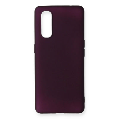 Oppo Find X2 Kılıf First Silikon - Mürdüm