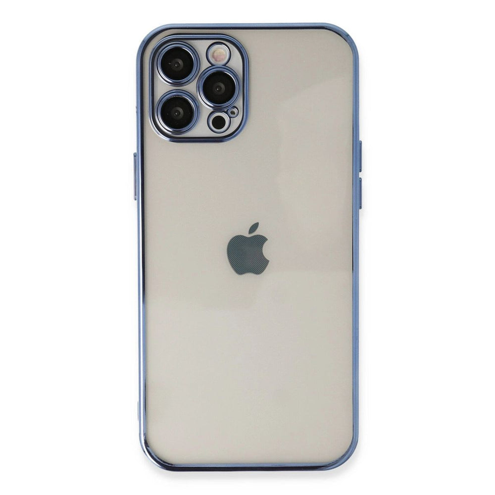 Apple İphone 12 Pro Kılıf Razer Lensli Silikon - Açık Mavi