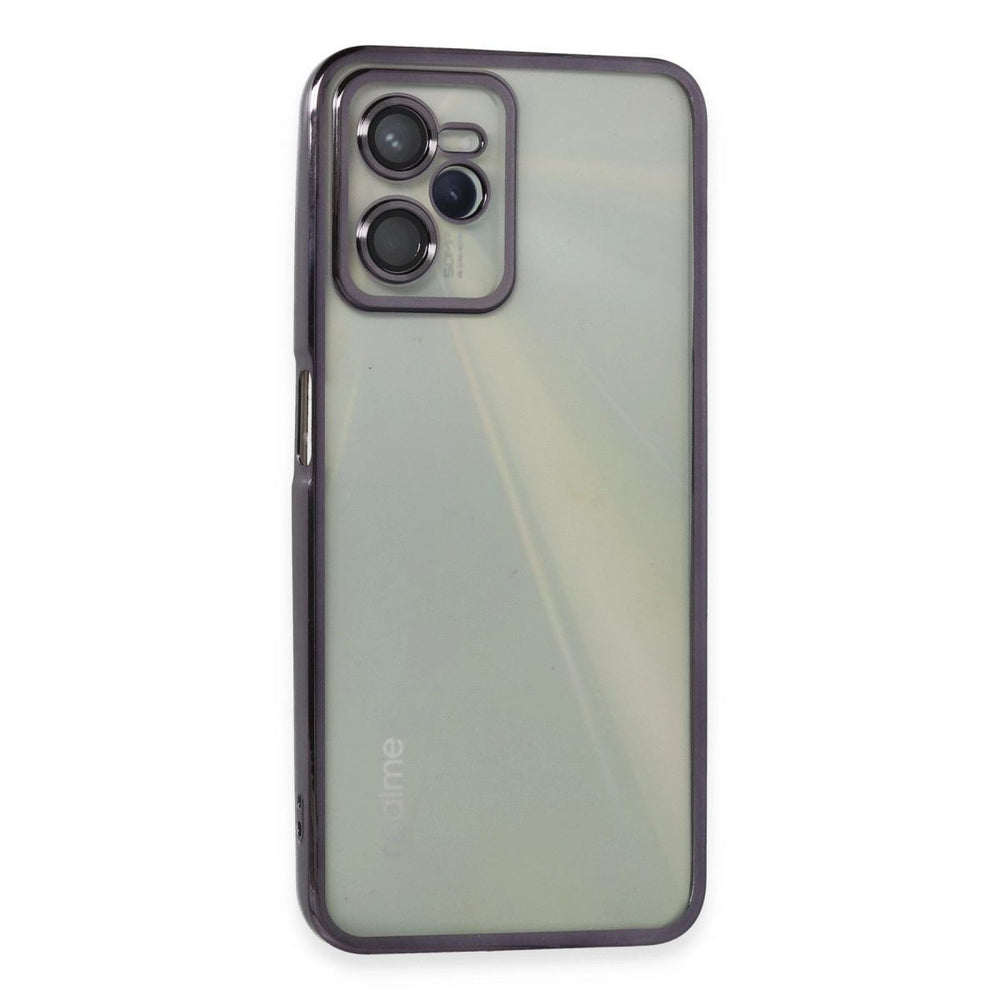 Realme C35 Kılıf Razer Lensli Silikon - Mor