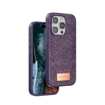 Onegif Apple İphone 14 Pro Bright Simli Kapak - Derin Mor