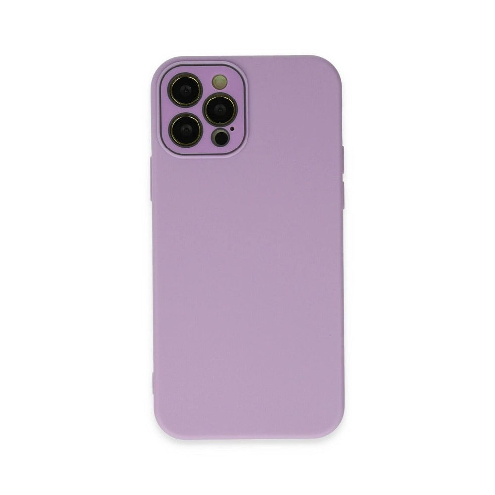 Apple İphone 12 Pro Kılıf Lansman Glass Kapak - Lila