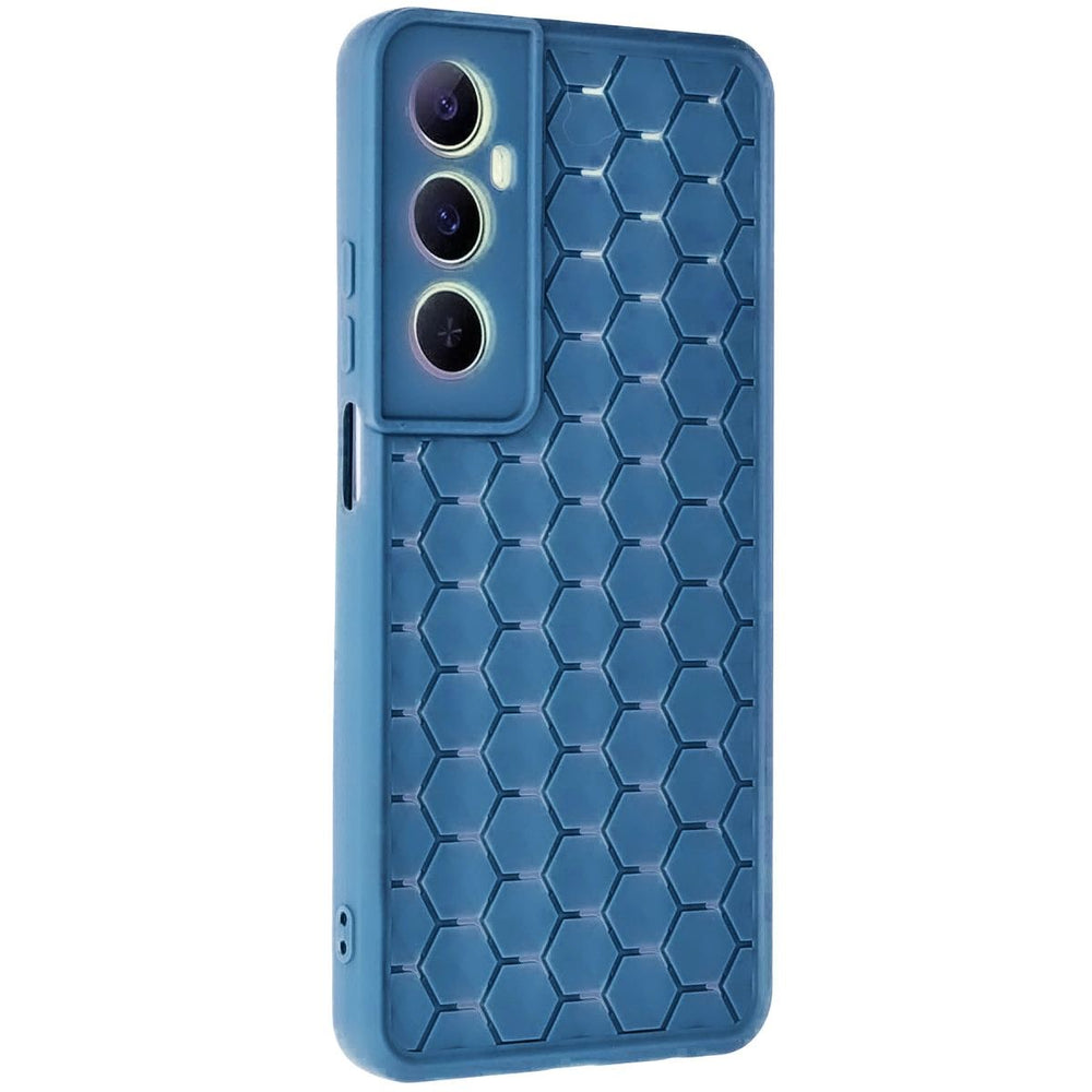 Realme C65 Kılıf Petek Silikon Kapak - Mavi