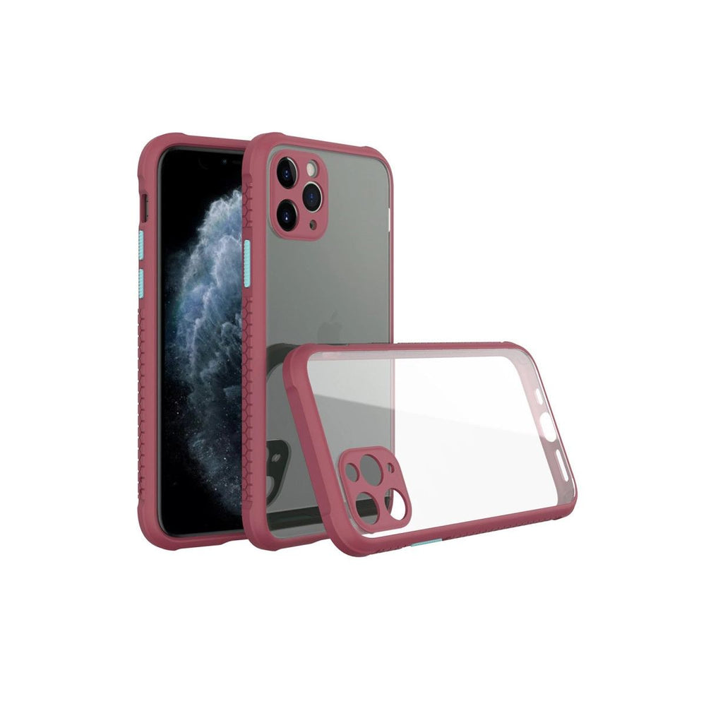 Apple İphone 11 Pro Kılıf Miami Şeffaf Silikon - Fuşya