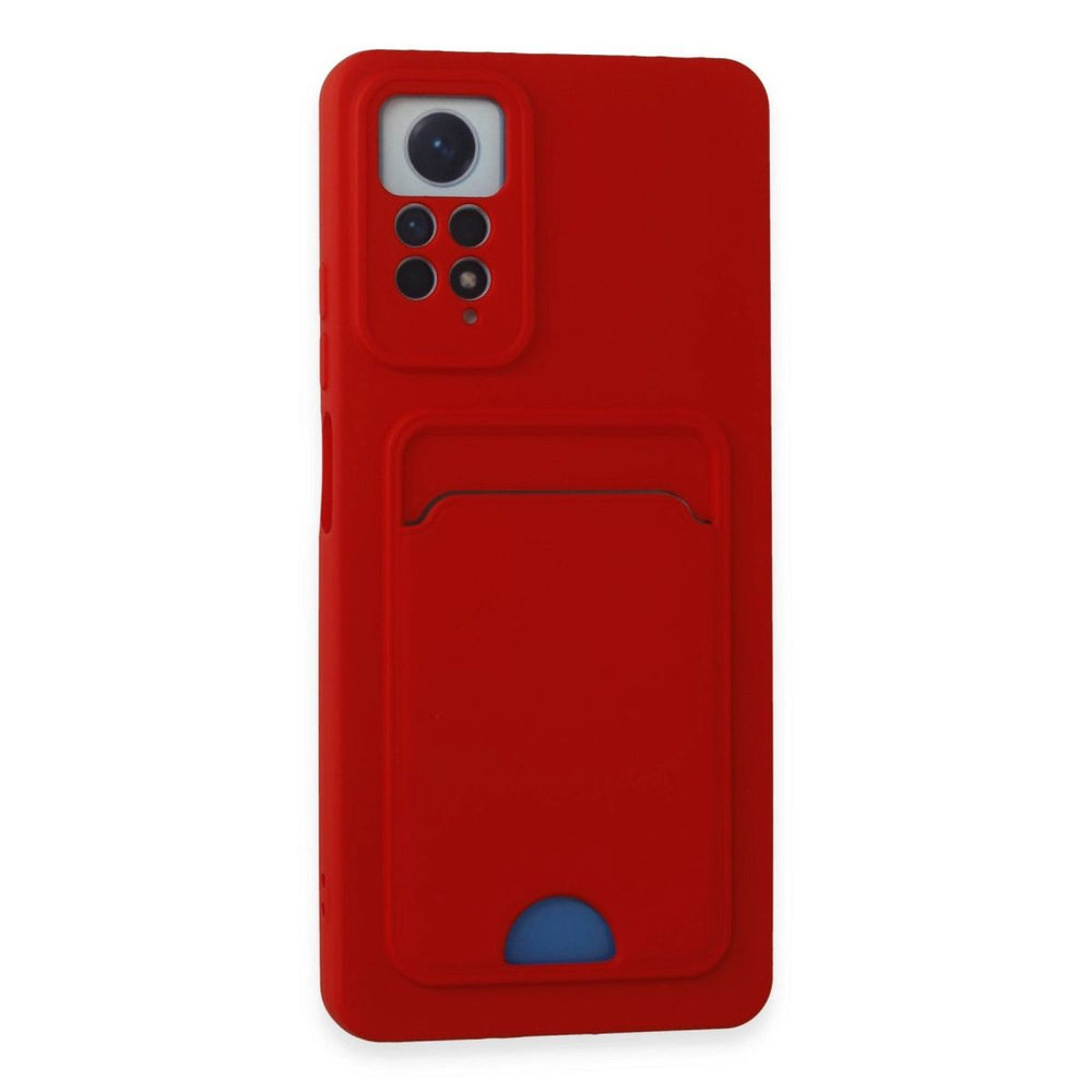 Xiaomi Redmi Note 11 Pro Kılıf Kelvin Kartvizitli Silikon - Kırmızı