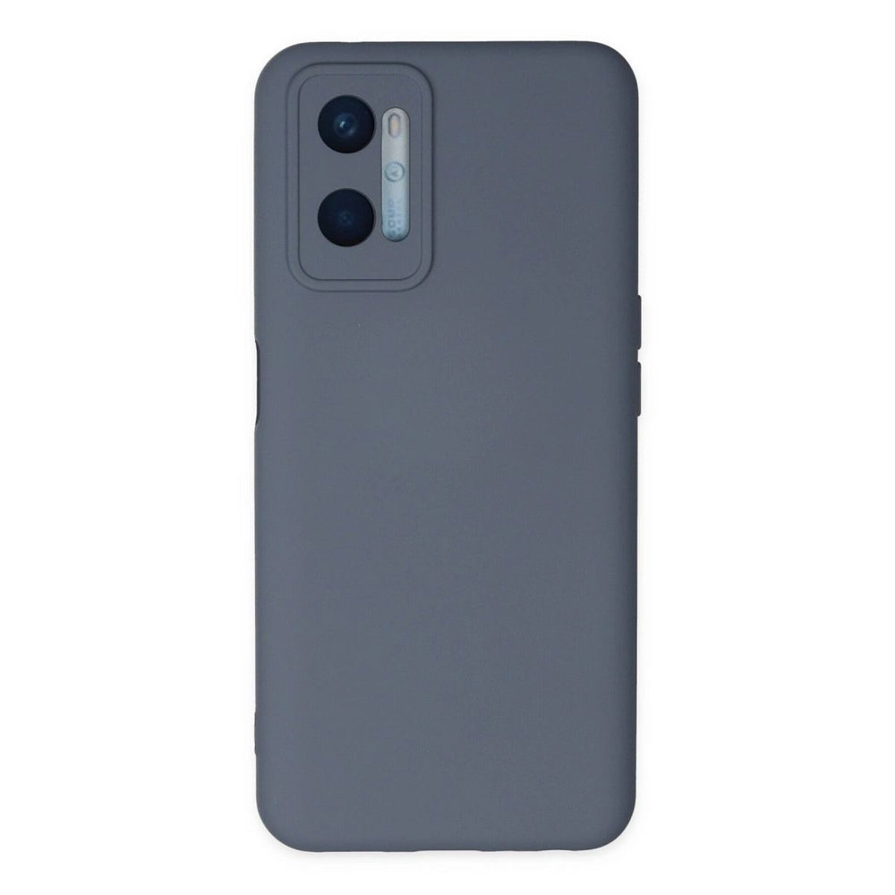 Oppo A96 Kılıf Nano İçi Kadife Silikon - Gri