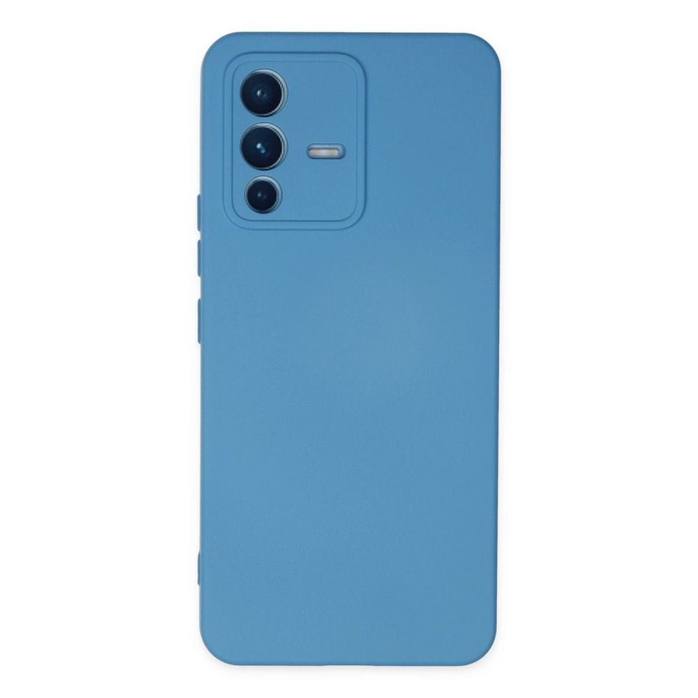 Vivo V23 5g Kılıf Nano İçi Kadife Silikon - Mavi