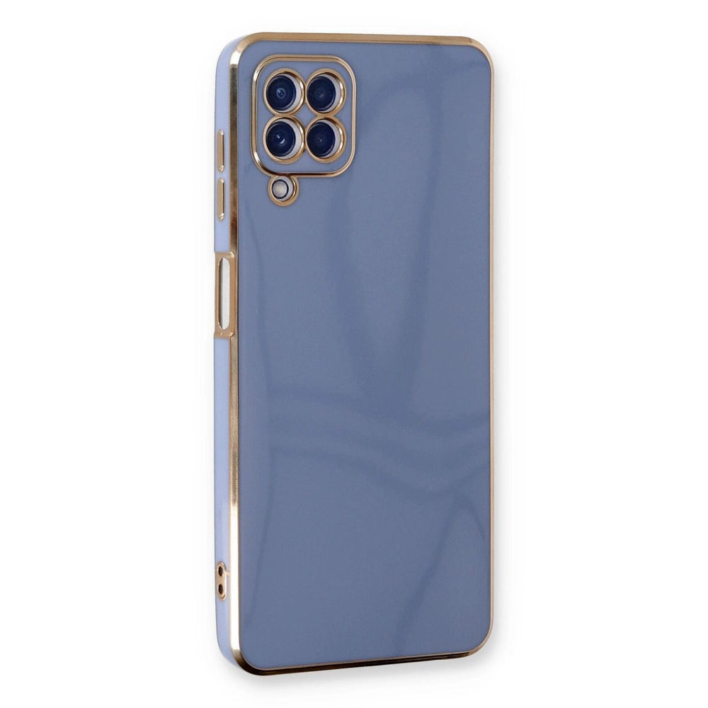 Samsung Galaxy A22 Kılıf Volet Silikon - Mavi