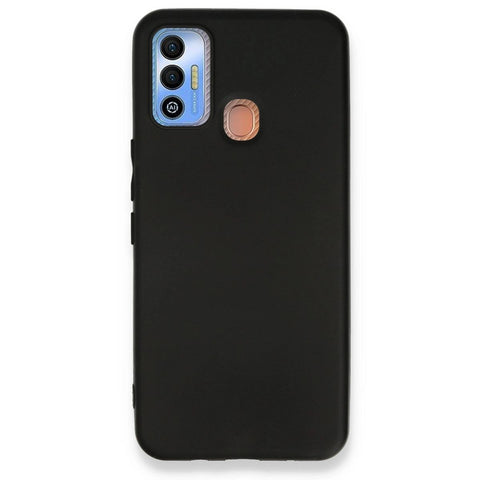 Tecno Spark 7t Kılıf First Silikon - Siyah